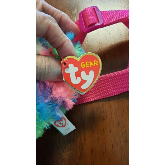 Ty Gear Collection Owen Plush Rainbow Owl Crossbody Bag - Picture 6 of 12